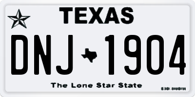 TX license plate DNJ1904