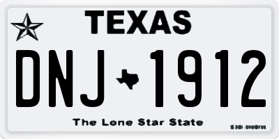 TX license plate DNJ1912