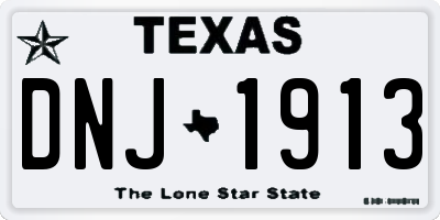 TX license plate DNJ1913