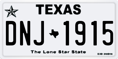 TX license plate DNJ1915