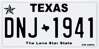 TX license plate DNJ1941