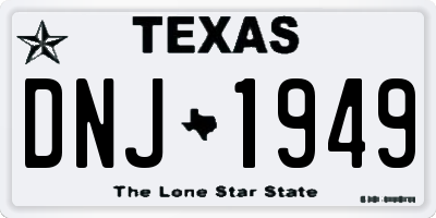TX license plate DNJ1949