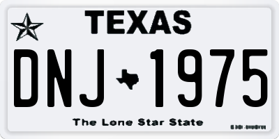 TX license plate DNJ1975