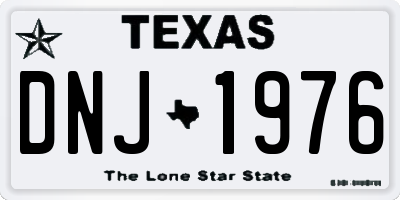 TX license plate DNJ1976