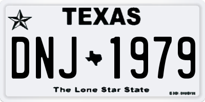 TX license plate DNJ1979