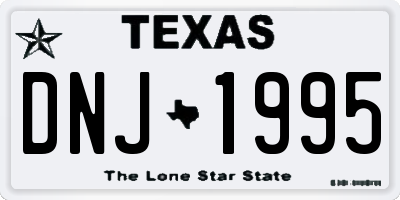 TX license plate DNJ1995