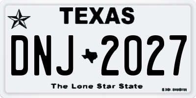 TX license plate DNJ2027