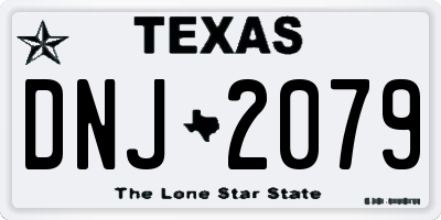 TX license plate DNJ2079