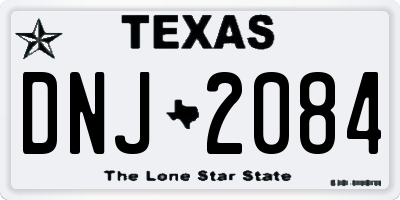 TX license plate DNJ2084