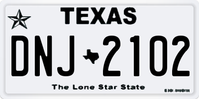 TX license plate DNJ2102
