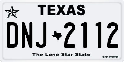 TX license plate DNJ2112