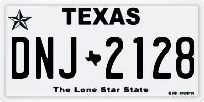 TX license plate DNJ2128