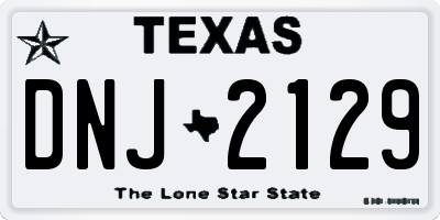 TX license plate DNJ2129