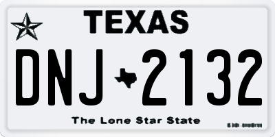 TX license plate DNJ2132