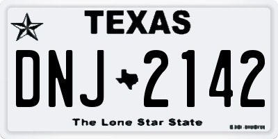 TX license plate DNJ2142