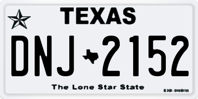 TX license plate DNJ2152