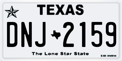 TX license plate DNJ2159