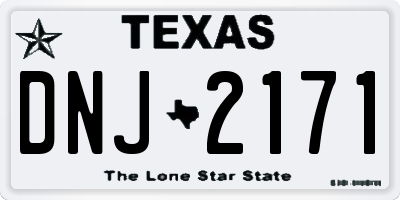 TX license plate DNJ2171