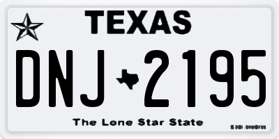 TX license plate DNJ2195