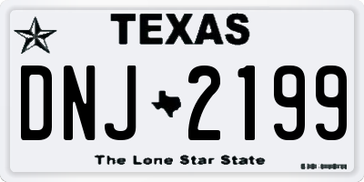 TX license plate DNJ2199