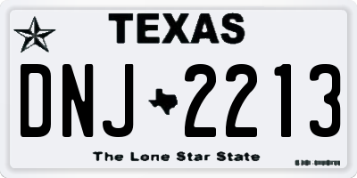 TX license plate DNJ2213