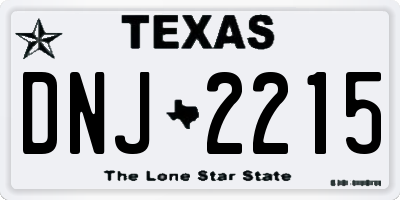 TX license plate DNJ2215