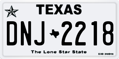 TX license plate DNJ2218