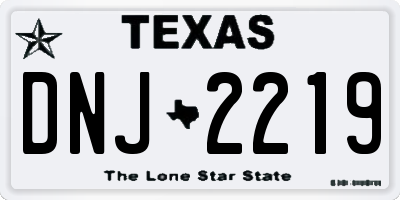 TX license plate DNJ2219