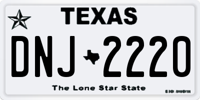 TX license plate DNJ2220