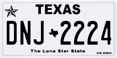 TX license plate DNJ2224