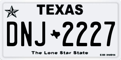 TX license plate DNJ2227
