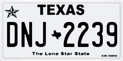 TX license plate DNJ2239
