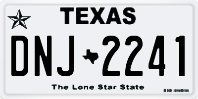 TX license plate DNJ2241