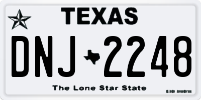 TX license plate DNJ2248