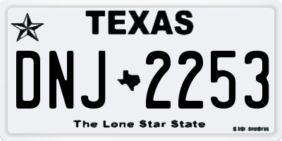 TX license plate DNJ2253