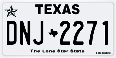 TX license plate DNJ2271
