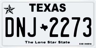 TX license plate DNJ2273