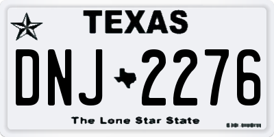 TX license plate DNJ2276