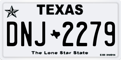 TX license plate DNJ2279