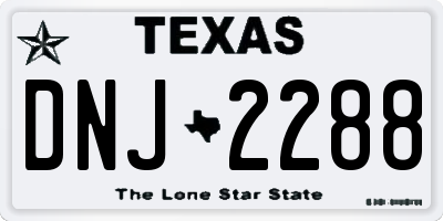TX license plate DNJ2288