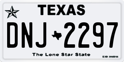 TX license plate DNJ2297