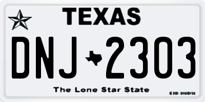 TX license plate DNJ2303