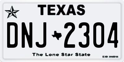 TX license plate DNJ2304