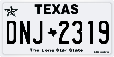 TX license plate DNJ2319