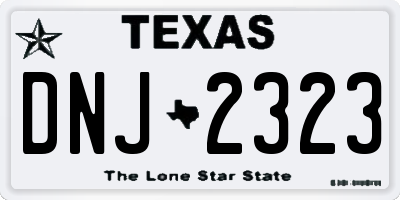 TX license plate DNJ2323
