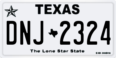 TX license plate DNJ2324