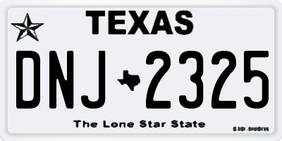 TX license plate DNJ2325