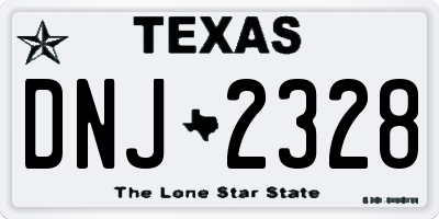 TX license plate DNJ2328