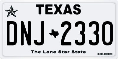 TX license plate DNJ2330