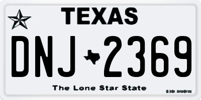 TX license plate DNJ2369